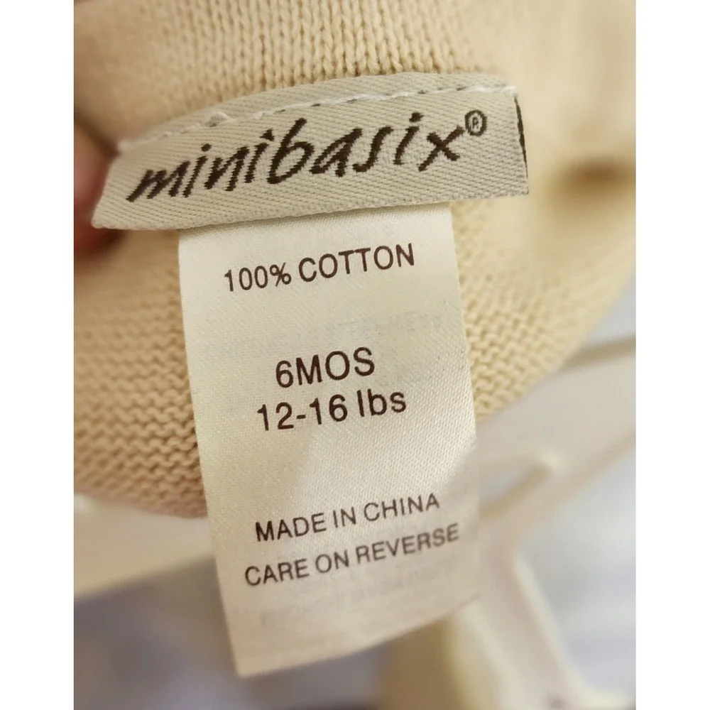 MiniBasix Baby‎ Girl Dress 6M Gold Metallic Knit Bow Ruffle Bottom Bloomer Set